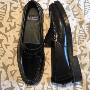 Nunn Bush Black Penny Loafer Leather Uppers 9 1/2M